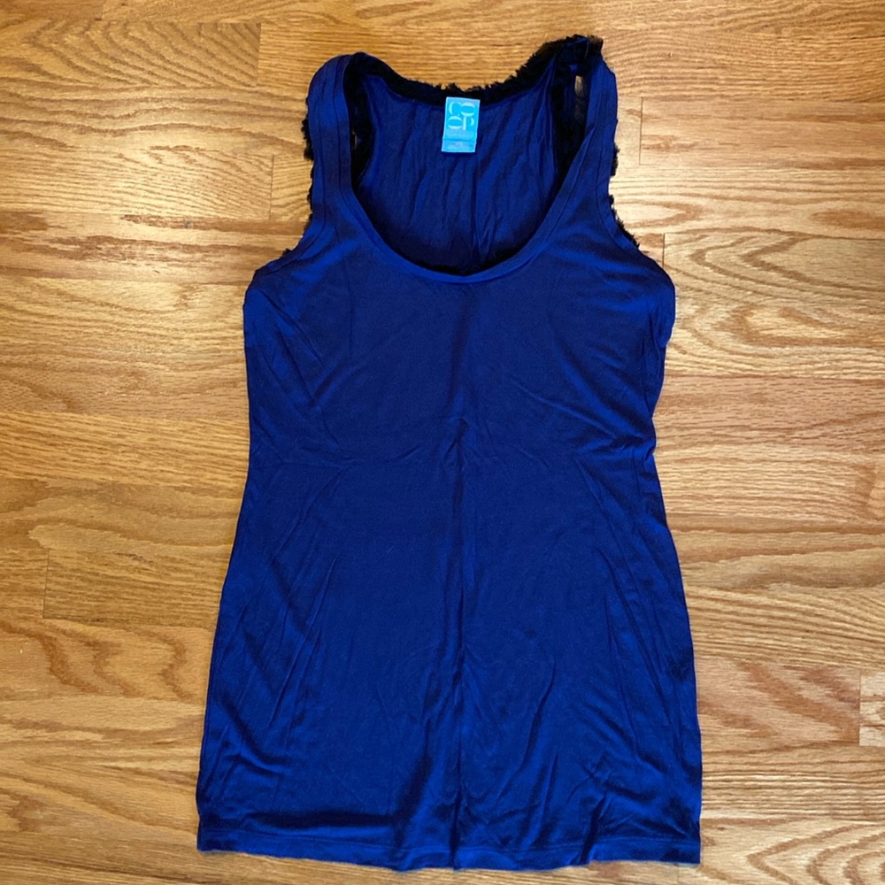 Dark blue XS coop Barney’s NY tank